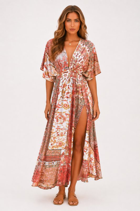 Blumiges Wüstenbrise Kleid